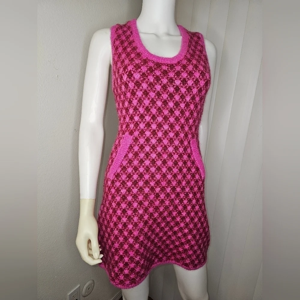 Zara Bloggers Favorite Knit Checkered Sweater Dress, NWT Sz Small